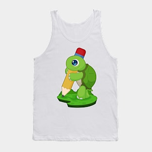 Turtle Pupil Pencil School Tank Top